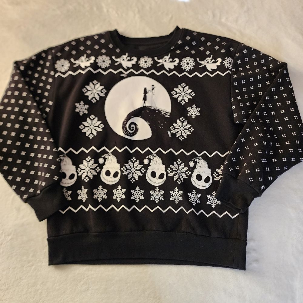 Disney's Tim Burton's The Nightmare Before Christmas Junior's Sweatshirt Size M